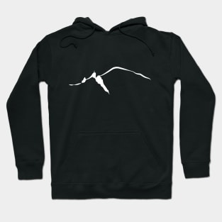 Mountains Mont blanc and Aiguille du midi Chamonix Hoodie